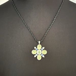 Lia Sophia Mother of Pearl and Stone Necklace